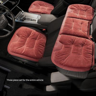 China Comforable Universal Car Seat Cushion Winter Plush Thickened Warm Fleece Cushion Cover For Car Seat for sale