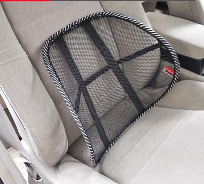 China Breathable Car Seat Lumbar Support Breathable Polyester Black Mesh Car Cushion Car Lumbar Back Support for sale