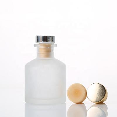 China Cosmetic Frosted High Quality Empty Glass Bottle 150ml Reed Diffuser Bottle With Cork Cap for sale