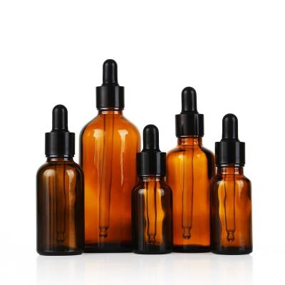 China Amber Glass Bottles Personal Care Dropper Bottle With Pipette Essential Oil Glass Bottles For Essential Oils Perfumes for sale