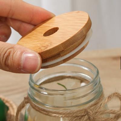 China Chinese environmental protection manufacturers supply quality bamboo lids 86mm 70mm straw hole for sale