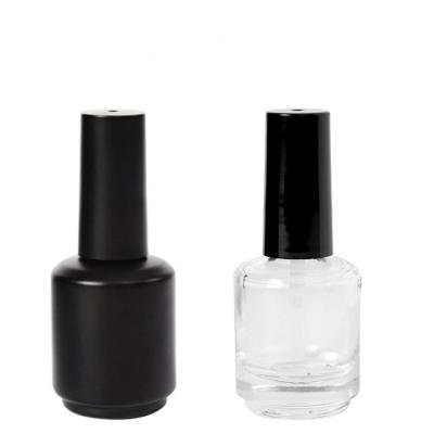 China Empty 15ml Nail Polish Glass Glue Personal Care Bottle In Dark And Away Light for sale