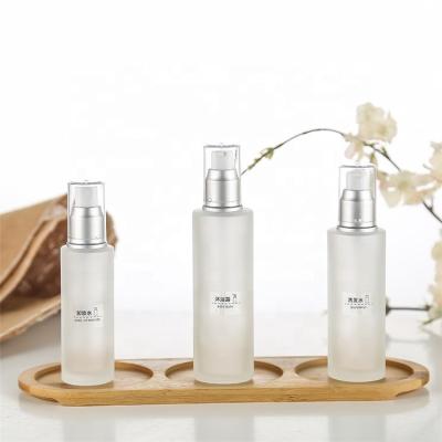 China Frosted Glass Personal Care 50ml 60ml 80ml Spray Bottle For Personal Care Travel for sale