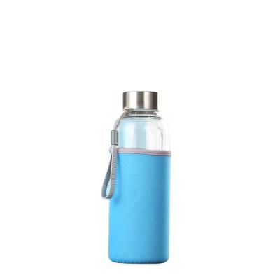 China Sustainable Borosilicate Glass Water Bottles For Home And Outdoor Sports Cut-Resistant for sale