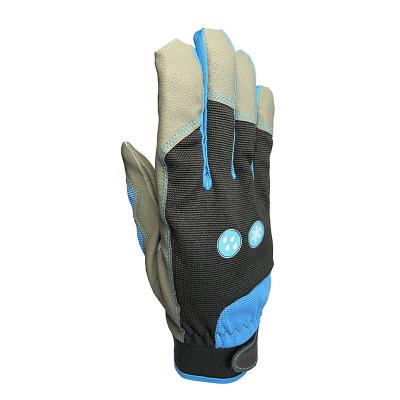 China Anti-Slip Work Leather Gloves Climbing Handling Protection Breathable Work Glove for sale