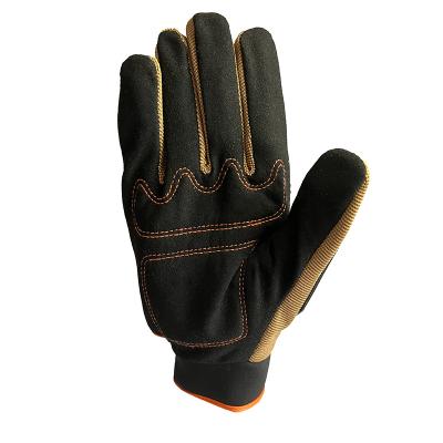 China Anti-impact MaterialIndustrial Safety Synthetic Leather Mechanic Work Gloves for sale