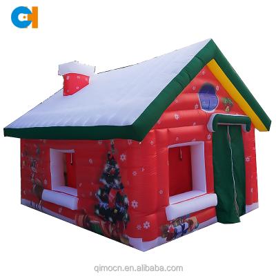 China Hot Sale PVC Tarpaulin Mall Decoration Inflatable Christmas House , Oxford Cloth Inflatable Christmas Snow House for sale