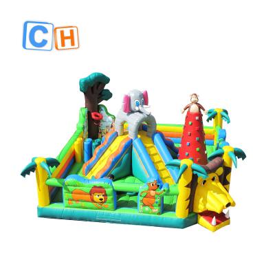 China PVC Inflatable Bouncy Slide Giant Outdoor Inflatable Playground Park for sale