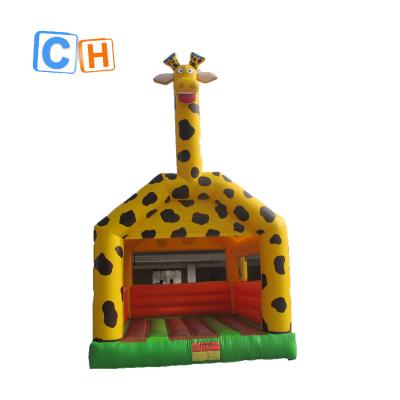 China Outdoor commercial moonwalk inflatable bouncy house entertainment inflatable jumping bouncy castle with giraffe for sale for sale