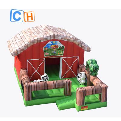 China PVC Tarpaulin Farm Barn Bounce House Inflatable Bouncer Bouncy Castle For Farms And Schools Events for sale