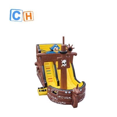 China New Design PVC Pirate Bounce Boat Inflatable Dry House Slide Bouncer Bouncy Castle Slide For Sale for sale