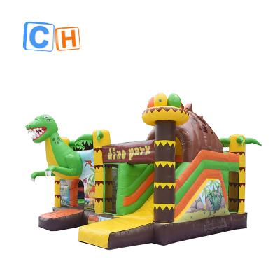 China PVC Hot Sale Inflatable Dino Park 3 in 1 Combo for Rental and Inflatable Dinosaur Bouncer with Slide for sale