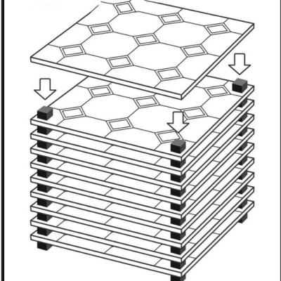 China Plastic Ceramic Leveling System Small Square Rubber Particle Square Cushion Block Gasket for sale