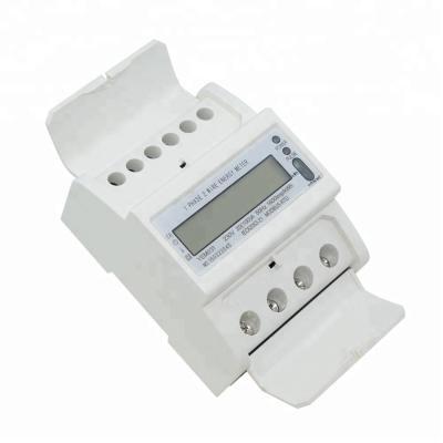 China Din Rail Single Phase Digital Electric Energy Meter Kwh Modbus Multi Rate Rs485 for sale