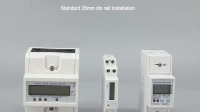 China Medidor RS485 DIN-RAIL 2P da energia elétrica do LCD Digital da fase monofásica à venda