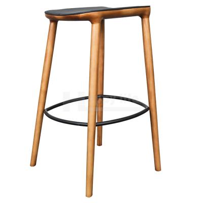 China Contemporary hot sale luxury design wooden stool with high density foam and stainless steel leg for home bar in cheap price sale for sale