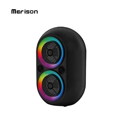 China Portable Phone Function Led Disco Lights Karaoke Power Station Speaker With Microphone for sale