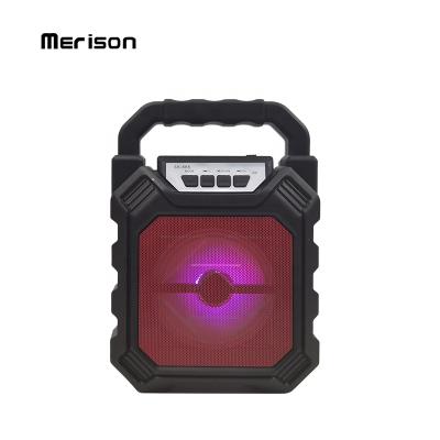 China Mini phone function noise 5w LED light screen plastic portable bluetooth speaker mini with MIC input for sale