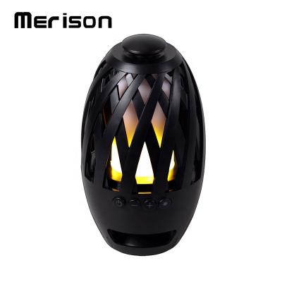 China Portable Atmosphere Lamp Outdoor Camping Flame Phone Function USB Bluetooth Speaker Woofer Speaker for sale