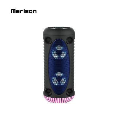 China Outdoor mini phone function subwoofer mp3 tower party bluetooth speakers with led lights for sale