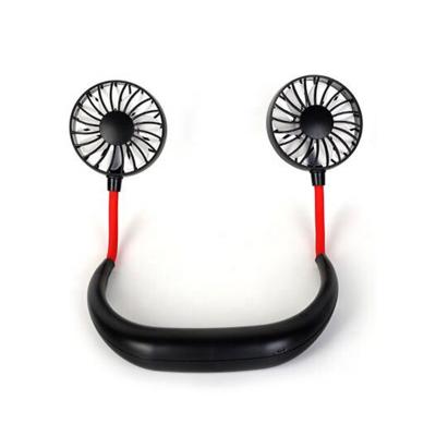 China 2020 New Arrival Car Small Portable Neck Band Rechargeable Electric Fan for sale