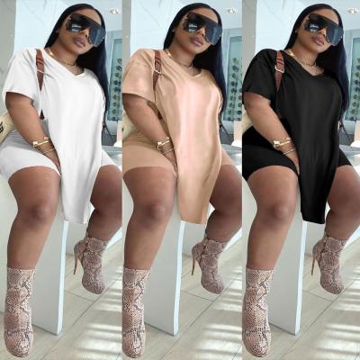 China 2021 Breathable 5xl Plus Size Summer Clothes Cotton Fabric Women Oversized Shirt Shorts Sets Women Cotton Outfit Two Piece Streetwear for sale