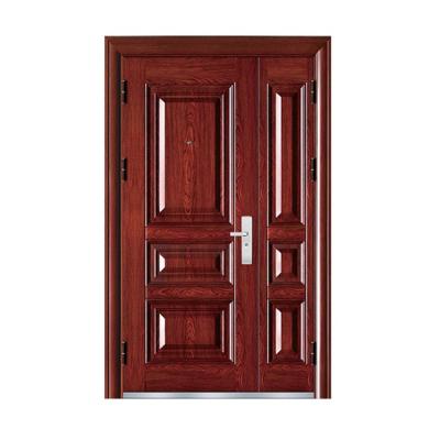 China Anti-theft Door Anti-theft Door Antithieft Wooden Iron Steel Door Security Double Door Building Armored Entrance Doors for sale