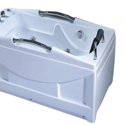 China Durable Double Side Skirt (Left Skirt) Massage Tub Spa Whirlpool Massage Indoor Free Standing Bathtub Modern White Massage Bath Jug for sale