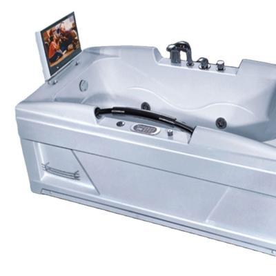 China Portable Skirted Bathtub (Left Skirt) Indoor High Quality White Double Side Bathtub Massage Body Whirlpool Skirt Bathtub for sale