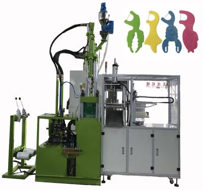 China VERTICAL Productivity High Capacity Economical Dental Floss Pick Toothpick Injection Molding Machine for sale