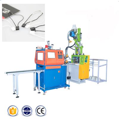 China VERTICAL Popular Plastic Ball Seal Tag Tie Hang Tag String Garment Tag Lock Injection Molding Machine for sale