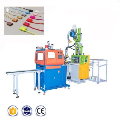 China New Design Fabric Garment Hang Tag Plastic String Seal VERTICAL Lock Injection Molding Machine for sale