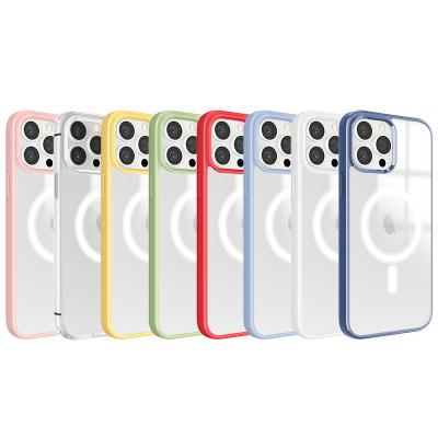 China Light Color TPU PC Bumper Case For Magsafe Magnetic Mobile Phone Case Cover For Apple iPhone 13 Pro Max for sale