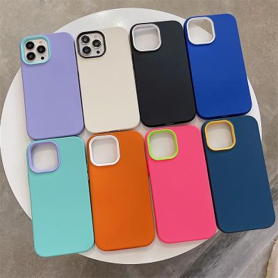 China Shockproof For iPhone 13 Silicone Case Mixed Color Cell Phone Cover Bumper Case For iPhone 12 pro 13 pro XR max XS 8 plus 11 pro max for sale