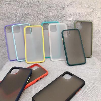 China Light Skin Feeling 2 in 1 Contrast Hard Matte Color Case TPU+PC Mobile Phone Cover For iPhone 12 Series for sale