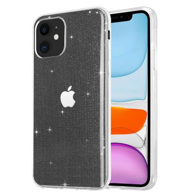 China Luxury Clear Lightweight Glitter Soft TPU Mobile Phone Cover For iPhone 11 6.1 inch for sale