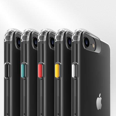 China Light Weight For iPhone SE Case Button TPU Removable Colorful Lightweight Mobile Phone Cover For iPhone SE 2020 Case for sale