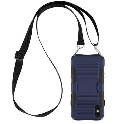 China Shockproof Phone Case For iPhone XS Cover Lanyard Necklace Strap Cell Phone Case for sale