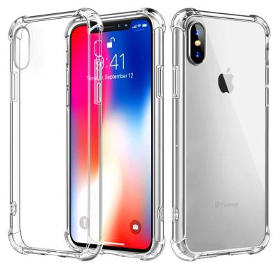 China Shock proof case xs shock proof case for iphone x silicon snare for iphone case cover x soft tpu transparent for sale