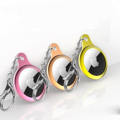 China Anti-drop For Airtag Mini Plating TPU Protective Sleeve Holder Case For Apple Airtag Locator Tracker With Key Chain for sale