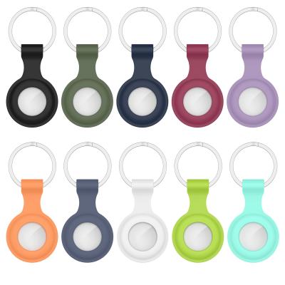 China Fashion Colorful Anti-drop Case for Airtag, Protective Silicone Case Cover for Apple Airtags Anti-lost Key Chain for Airtag for sale