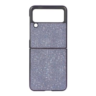 China Light Girly Glitter Phone Case For Flip 3 , PC PU Phone Samsung Z Slim Fit Hard Cover 2 In 1 Case For Samsung Galaxy Z Flip 3 for sale