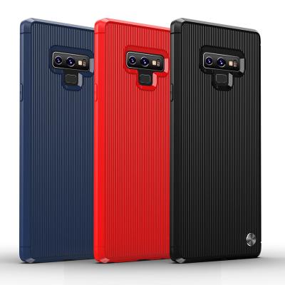 China Wholesale Lightweight For Samsung Galaxy Note9 Cell Phone Cases Stripe TPU Shockproof Carbon Fiber Pattern for sale