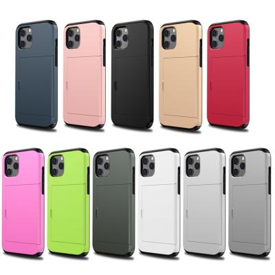 China High Quality Lightweight TPU PC Phone Case For Samsung Note 20, Two-in-One Slide Card Cover For Samsung S20 Ultra for sale