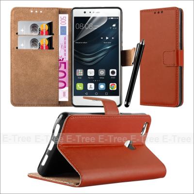 China Stand with Card Slots and Wallet Universal Leather Case for Huawei p9 lite Mobile Phone, PU Leather Flip Cover Case for Huawei p9 lite for sale