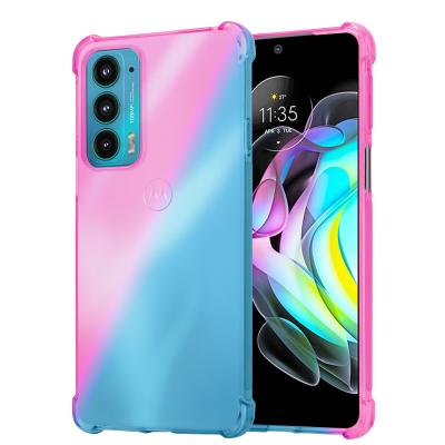 China Lightweight Gradient Silicon Gel Phone Case For Edge 20, Shockproof Color TPU Phone Moto Cover For Moto Edge 20 for sale