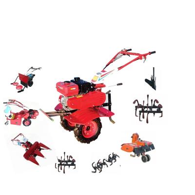 China 7hp 9hp 11hp Mini Farms Equipment Rotary Rice Harvester Paddy Cutter Grass Potato Harvester Power Weeder Tiller Motocultor for sale