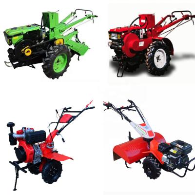 China CE farm cultivator mini agricultural machinery ratavator motocultor two wheel hand walking tractor power rotary weeder tiller for sale for sale