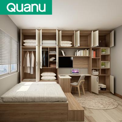 China Foldable Modern Simple Cloth Storage Wooden Tatami Multifunctional Beds for sale