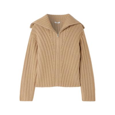 China Wholesale Autumn Women's Fashion Anti-wrinkle V Neck Knitted Casual Pullovers Hooded Sweaters for sale